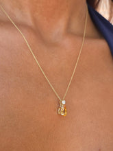 Load image into Gallery viewer, Imperial Topaz &amp; Diamond Pendant &amp; Chain - 10K &amp; 14K Yellow Gold - Marie's Custom Design