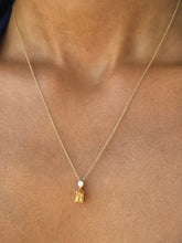 Load image into Gallery viewer, Imperial Topaz &amp; Diamond Pendant &amp; Chain - 10K &amp; 14K Yellow Gold - Marie's Custom Design