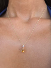 Load image into Gallery viewer, Imperial Topaz &amp; Diamond Pendant &amp; Chain - 10K &amp; 14K Yellow Gold - Marie's Custom Design