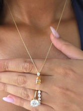 Load image into Gallery viewer, Imperial Topaz &amp; Diamond Pendant &amp; Chain - 10K &amp; 14K Yellow Gold - Marie's Custom Design