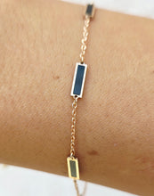 Load image into Gallery viewer, Black Ony &amp; Rose Gold Inlay Bracelet - 14K Rose Gold