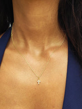 Load image into Gallery viewer, Mini Pearl Cross Necklace - Our Whole Heart