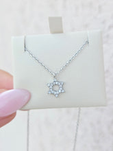 Load image into Gallery viewer, Mini Star of David CZ Necklace - Sterling Silver