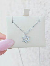 Load image into Gallery viewer, Mini Star of David CZ Necklace - Sterling Silver