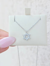 Load image into Gallery viewer, Mini Star of David CZ Necklace - Sterling Silver