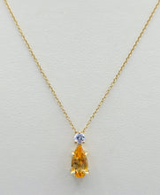Load image into Gallery viewer, Imperial Topaz &amp; Diamond Pendant &amp; Chain - 10K &amp; 14K Yellow Gold - Marie's Custom Design