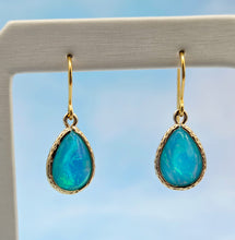 Load image into Gallery viewer, Blue Opalite - French Hook Earrings