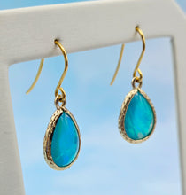 Load image into Gallery viewer, Blue Opalite - French Hook Earrings