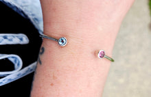 Load image into Gallery viewer, October &amp; March Custom Birthstone Bangle Bracelet