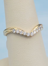 Load image into Gallery viewer, V Shaped Diamond Ring .22 Carats - 14K Yellow Gold