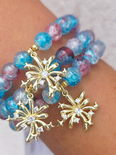Load image into Gallery viewer, Fireworks on Red White Blue Crackle Beaded Bracelet - Elena Michele