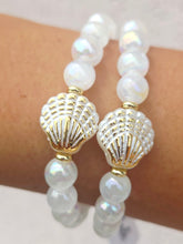 Load image into Gallery viewer, Pearl Shell Charm on White Selenite - Elena Michele