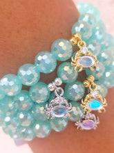 Load image into Gallery viewer, Crab Charm on Shimmer Surf Disco Beaded Bracelet - Elena Michele