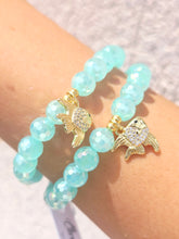 Load image into Gallery viewer, Fish Charm on Shimmer Surf Disco Beaded Bracelet - Elena Michele