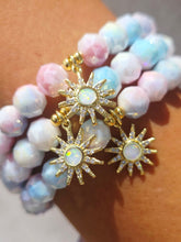 Load image into Gallery viewer, Opal Sun on Firecracker Frost Shimmer Beaded Bracelet - Elena Michele