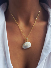 Load image into Gallery viewer, Sea Shell Pendant on Flat Palline Chain - Elena Michele