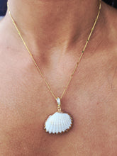 Load image into Gallery viewer, Sea Shell Pendant on Flat Palline Chain - Elena Michele