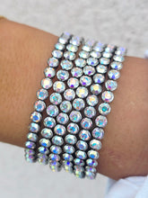 Load image into Gallery viewer, Crystal AB Rhinestone Flexible &amp; Stackable Bangle Bracelet