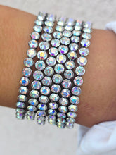Load image into Gallery viewer, Crystal AB Rhinestone Flexible &amp; Stackable Bangle Bracelet