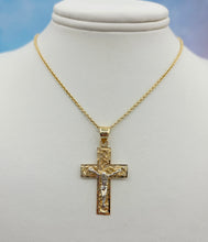 Load image into Gallery viewer, Filigree Gold Cross Necklace - 14K Gold