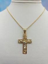 Load image into Gallery viewer, Filigree Gold Cross Necklace - 14K Gold