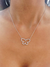 Load image into Gallery viewer, Butterfly CZ Necklace - Sterling Silver