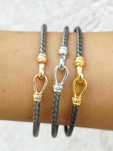 Load image into Gallery viewer, Petite Italian Hook Bangle Bracelets - Sterling Silver