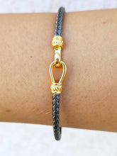 Load image into Gallery viewer, Petite Italian Hook Bangle Bracelets - Sterling Silver