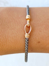 Load image into Gallery viewer, Petite Italian Hook Bangle Bracelets - Sterling Silver
