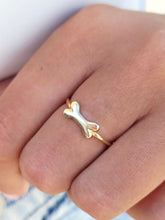Load image into Gallery viewer, Dog Bone Ring - 14K Yellow Gold