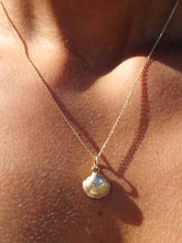 Load image into Gallery viewer, Mussel Shell Pendant &amp; Chain - 14K Yellow Gold