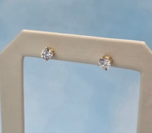 Load image into Gallery viewer, 1 Carat Diamond Lab Earrings -14k Yellow Gold