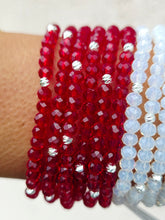 Load image into Gallery viewer, Ruby with Silver Accents - Crystal Stacker