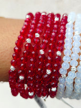 Load image into Gallery viewer, Ruby with Silver Accents - Crystal Stacker