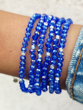 Load image into Gallery viewer, Medium Blue AB - Crystal Stacker Bracelet