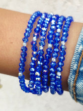 Load image into Gallery viewer, Medium Blue AB - Crystal Stacker Bracelet