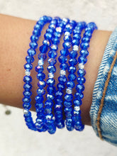 Load image into Gallery viewer, Medium Blue AB - Crystal Stacker Bracelet