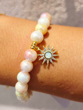 Load image into Gallery viewer, Opal Sun on Honey Blush Shimmer Beaded Bracelet - Elena Michele