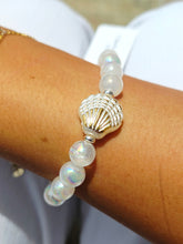 Load image into Gallery viewer, Pearl Shell Charm on White Selenite - Elena Michele