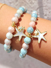 Load image into Gallery viewer, Starfish on Pink Tide Beaded Bracelet - Elena Michele