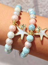 Load image into Gallery viewer, Starfish on Pink Tide Beaded Bracelet - Elena Michele