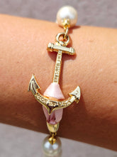 Load image into Gallery viewer, KJP Pearl Anchor Bracelet