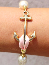 Load image into Gallery viewer, KJP Pearl Anchor Bracelet