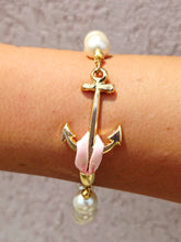 Load image into Gallery viewer, KJP Pearl Anchor Bracelet