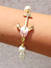 Load image into Gallery viewer, KJP Pearl Anchor Bracelet
