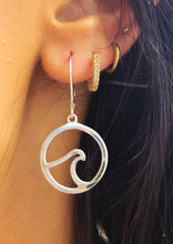 Load image into Gallery viewer, Wave Leverback Earrings - Sterling Silver
