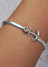 Load image into Gallery viewer, Anchor - Sterling Silver Bangle Bracelet