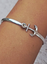 Load image into Gallery viewer, Anchor - Sterling Silver Bangle Bracelet