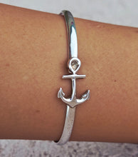 Load image into Gallery viewer, Anchor - Sterling Silver Bangle Bracelet