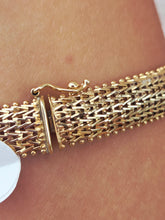 Load image into Gallery viewer, Gold Mesh Estate Bracelet - 14K